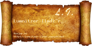 Lumnitzer Ilmár névjegykártya
